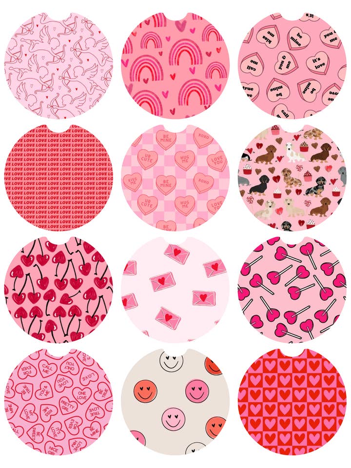 Colección de Posavasos para Coche del Día de San Valentín para venta al por mayor de SMR Wholesale