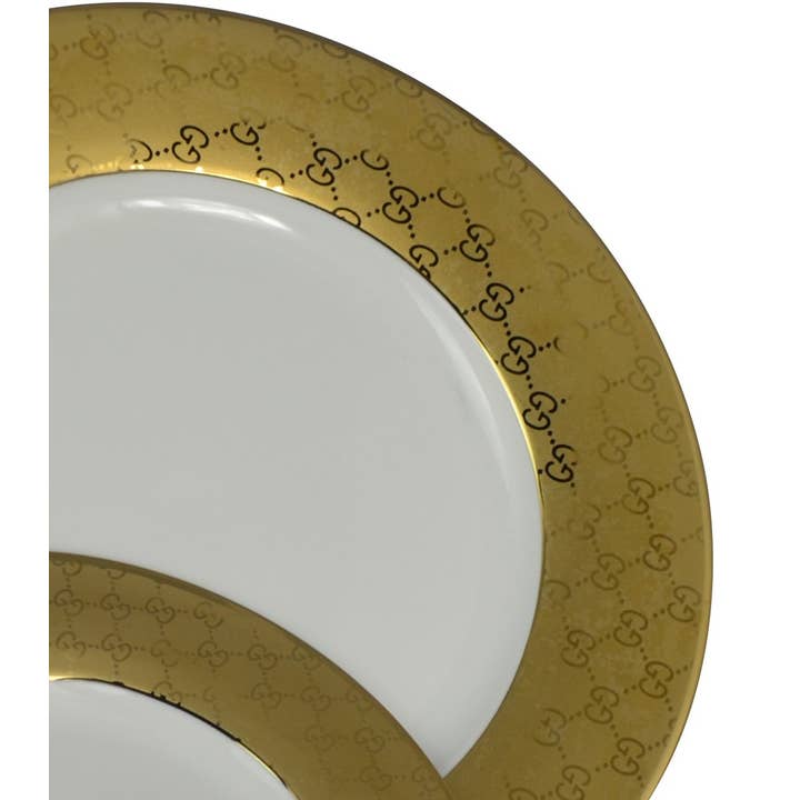 Three Star IM/EX Inc. - Wholesale Dinnerware Set - 40-PC DINNERWARE SET, GUCCIE IN GOLD1