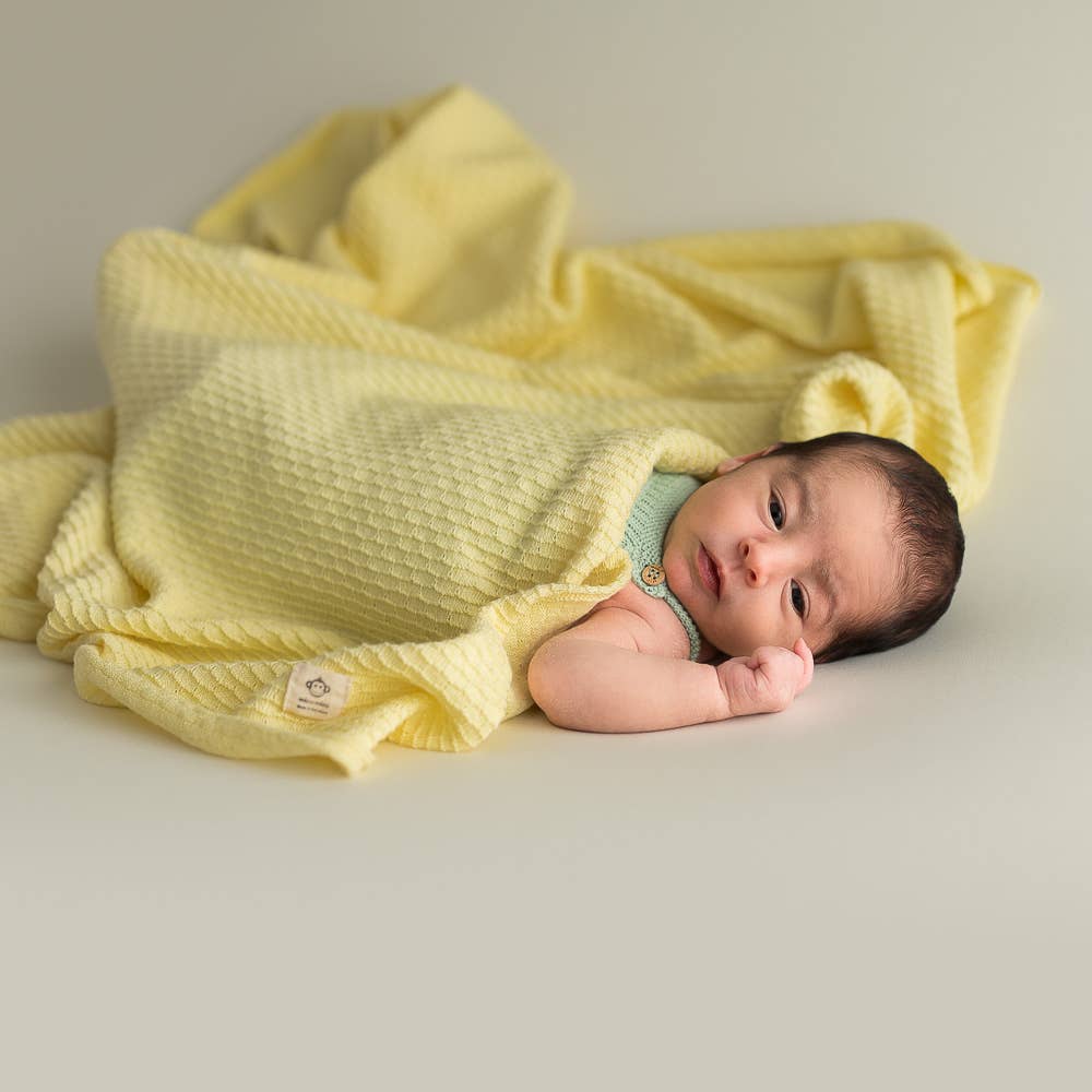 micu micu - Venta al por mayor Mantita - Bebé - Manta de cuadrados amarillos suaves4