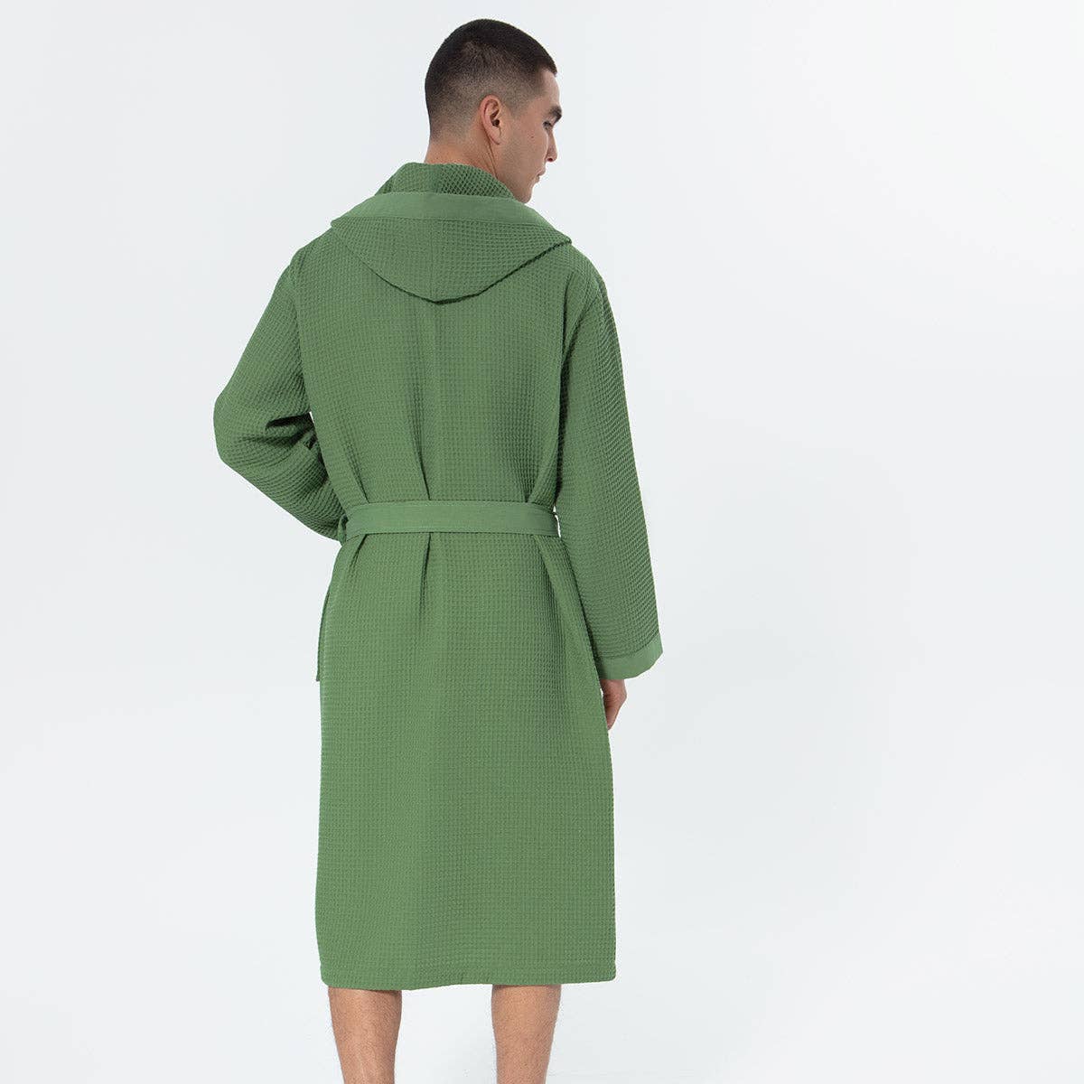 SEYANTE - Wholesale Robe - Men's - Men's Hooded Turkish Cotton Waffle Robe9