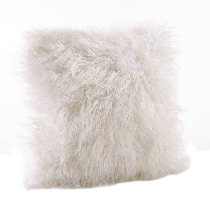 Fennco Styles - Wholesale Throw/Decorative Pillow - Faux Mongolian Fur Decorative Throw Pillow4