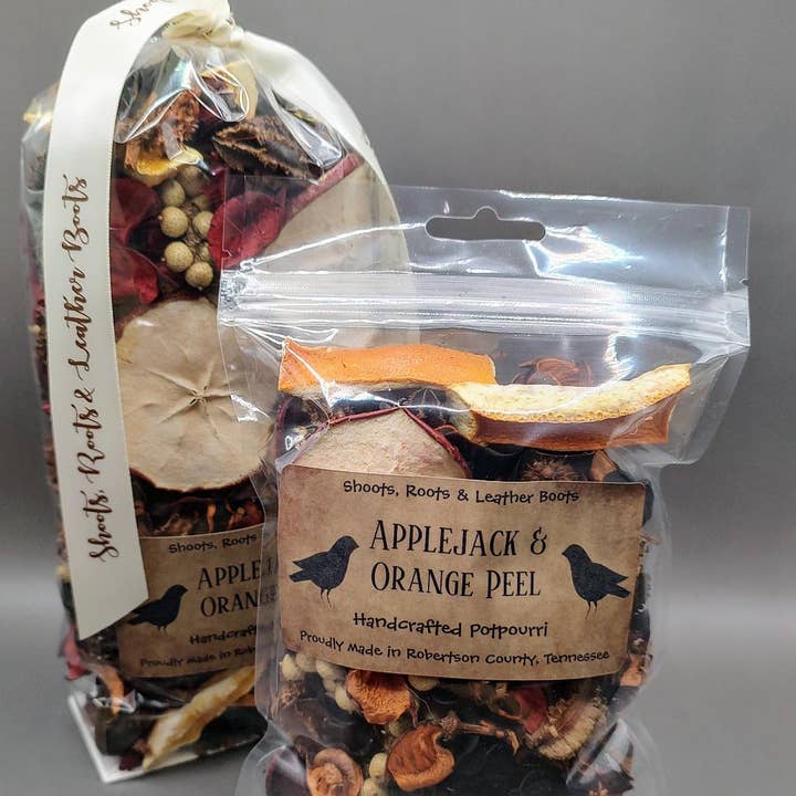 Shoots, Roots & Leather Boots - Wholesale Potpourri - Applejack & Orange Peel Handcrafted Country Potpourri.