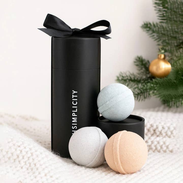 Holiday Bath Bomb Gift Set | Clean Bath Bombs for wholesale by withSimplicity