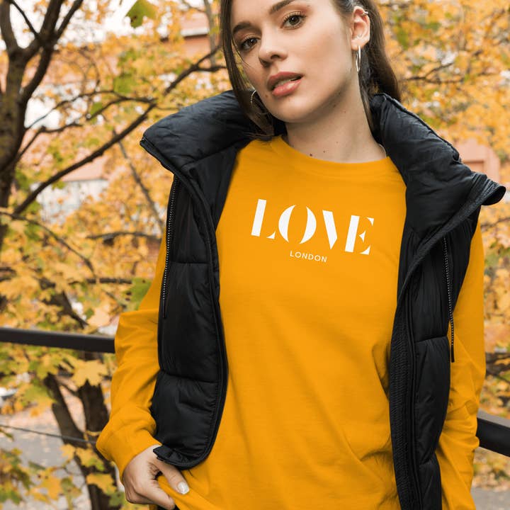 Jolly & Goode - Wholesale Screen Printed T-Shirt - Women's - Love London Long Sleeve Shirt22