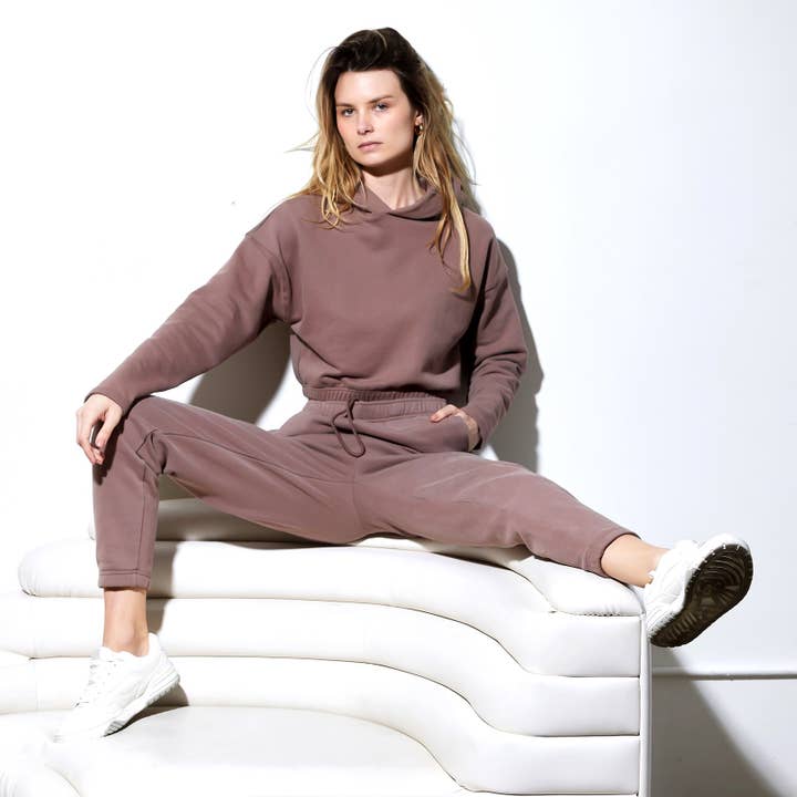 Conjunto de sudadera y pantalón con capucha de tela French Terry en dos piezas para venta al por mayor de Pancitizen