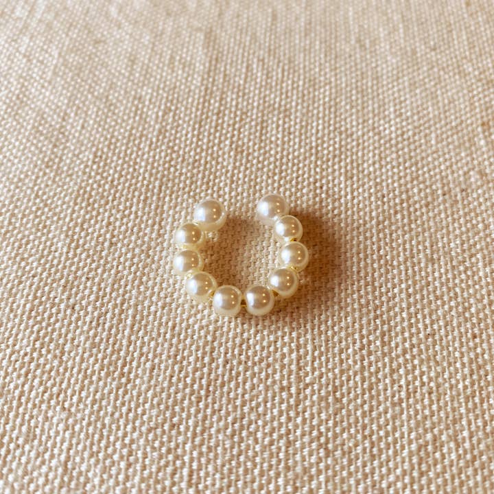 GoldFi - Wholesale Cuff/Wrap Earrings - Simulated Pearl Ear Cuff0