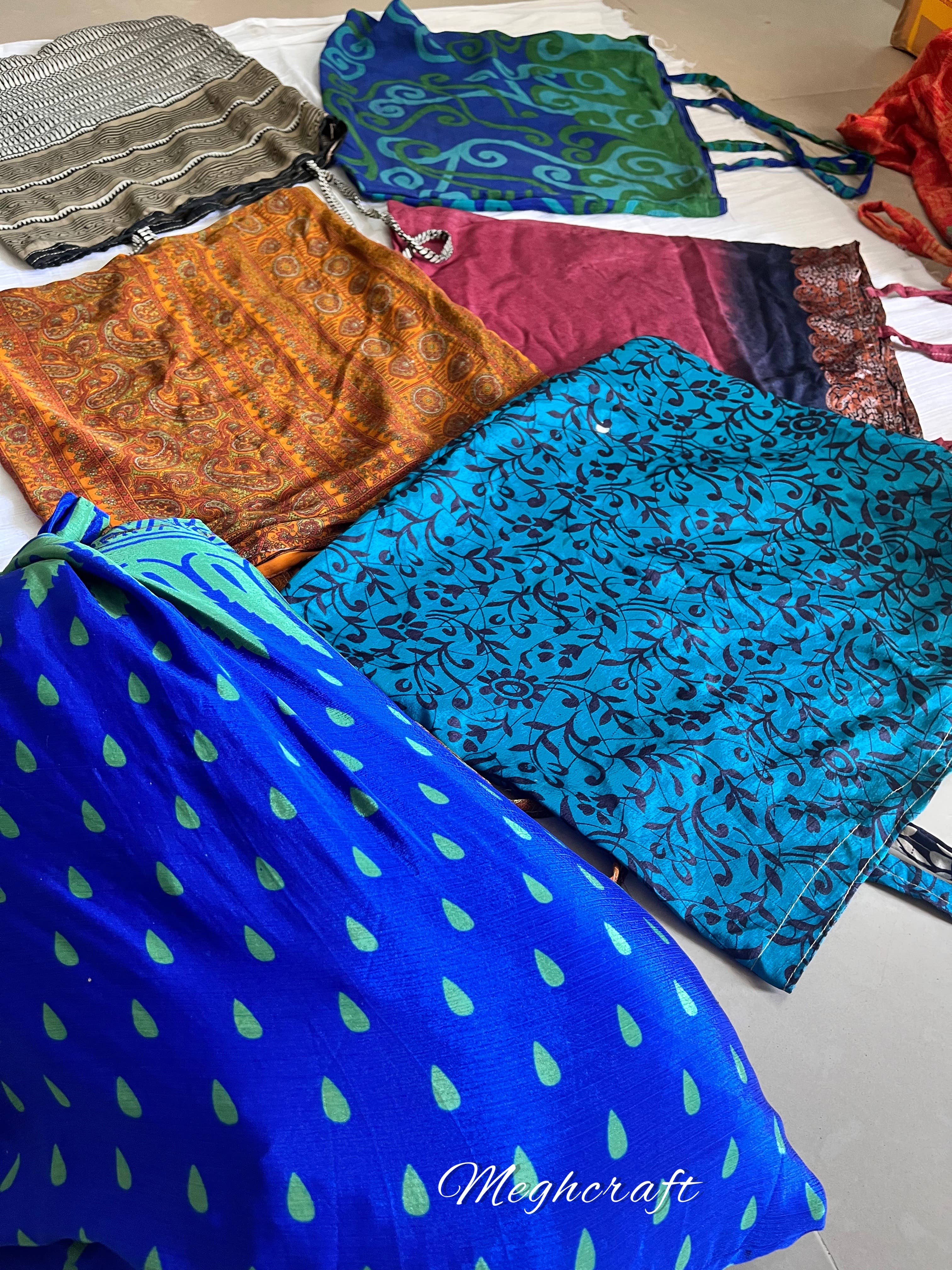 Meghcraft - Wholesale Grocery/Shopping Bag - Vintage silk Shopping Bag-Recycled silk- Upclycled sari bags8