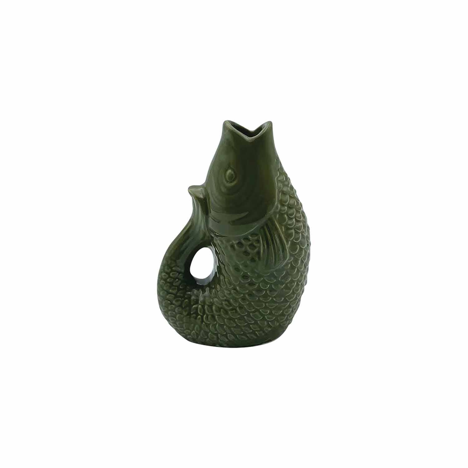 Opjet Paris - Wholesale Vase - Ceramic vase Fish pm khaki L8.2 D5 H12cm0