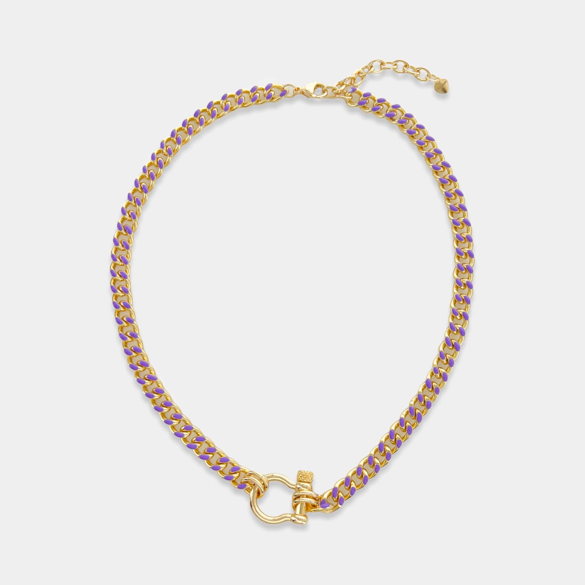 OMG Blings - Vente Collier maille et chaîne - ANK275 - Chaîne Gourmette Émaillée*1