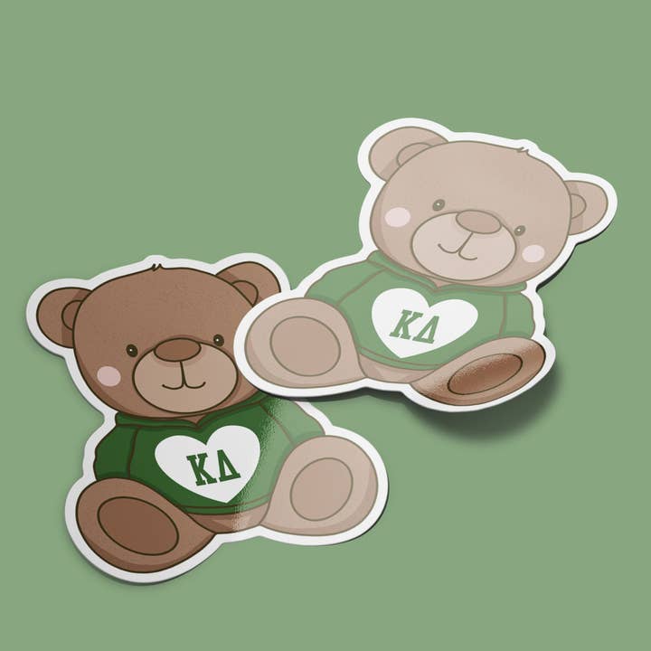 Aspen and Lark - Wholesale Sticker - Kappa Delta Sticker - Teddy Bear