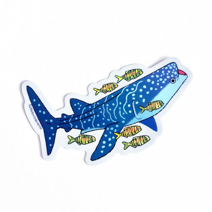 Whale Shark Holo Sticker for wholesale by Microbiome Arts