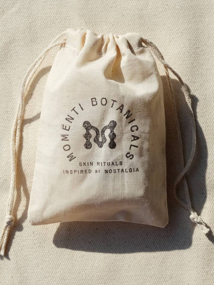 Organic Cotton Gift Bag for wholesale by Momenti Botanicals
