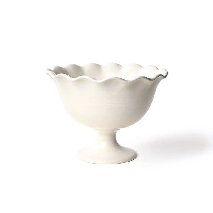 Coton Colors - Wholesale Bowl - Signature White Ruffle Trifle Bowl