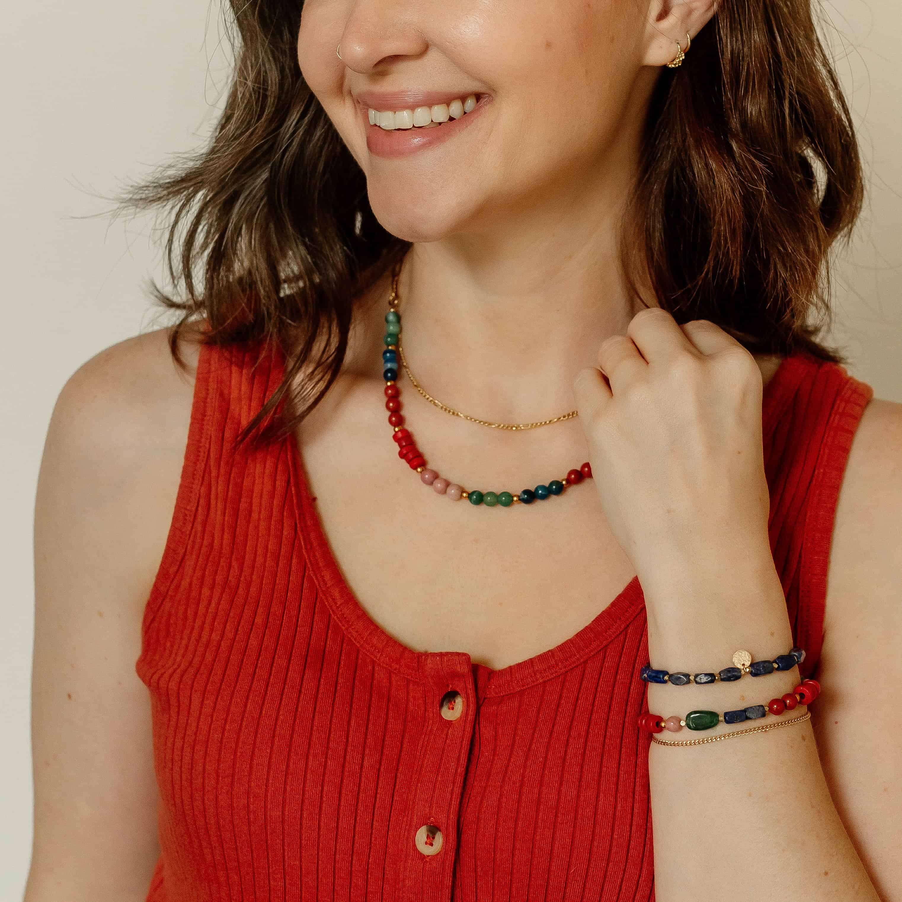 Sela Designs - Wholesale Beaded/Pearl Necklace - Phoebe Gemstone Necklace4