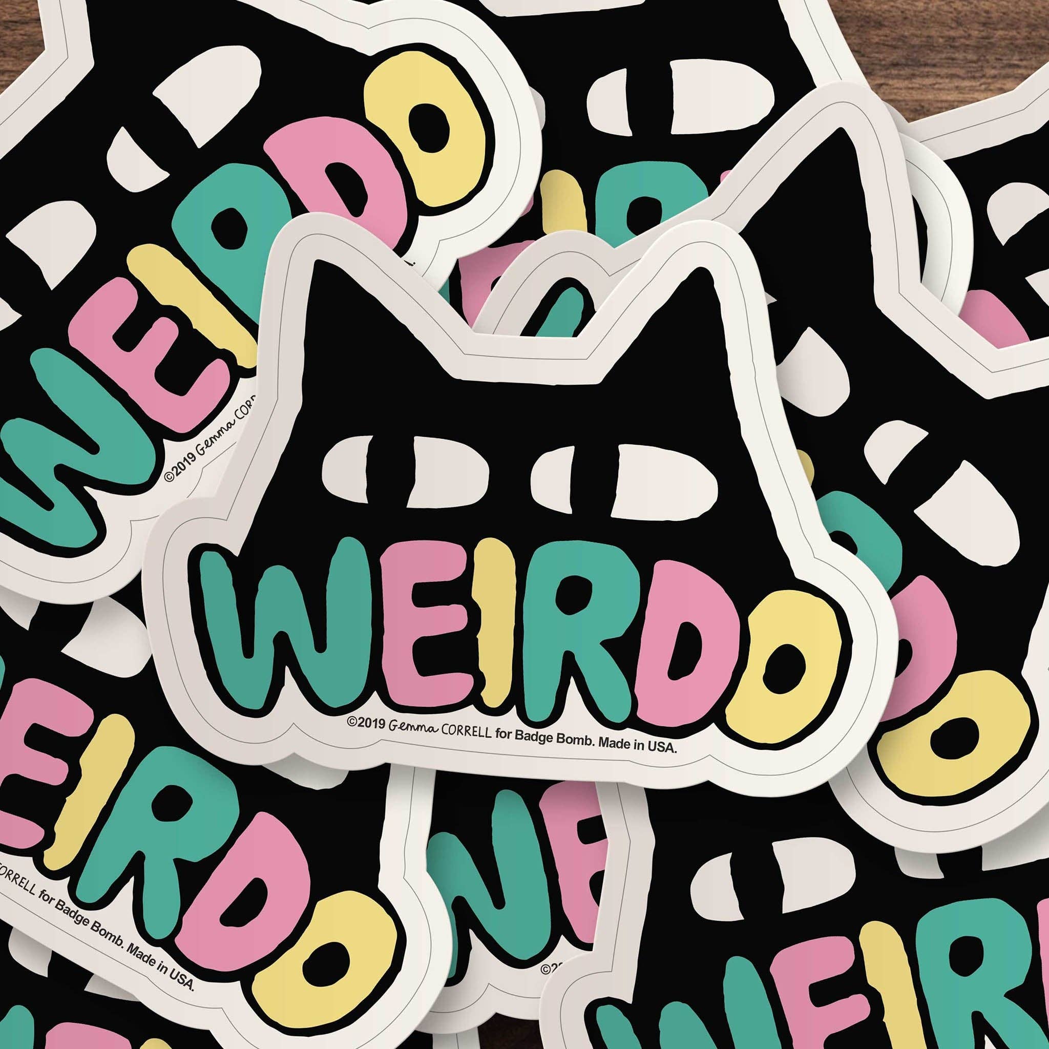 Badge Bomb - Wholesale Sticker - Weirdo Cat Sticker1