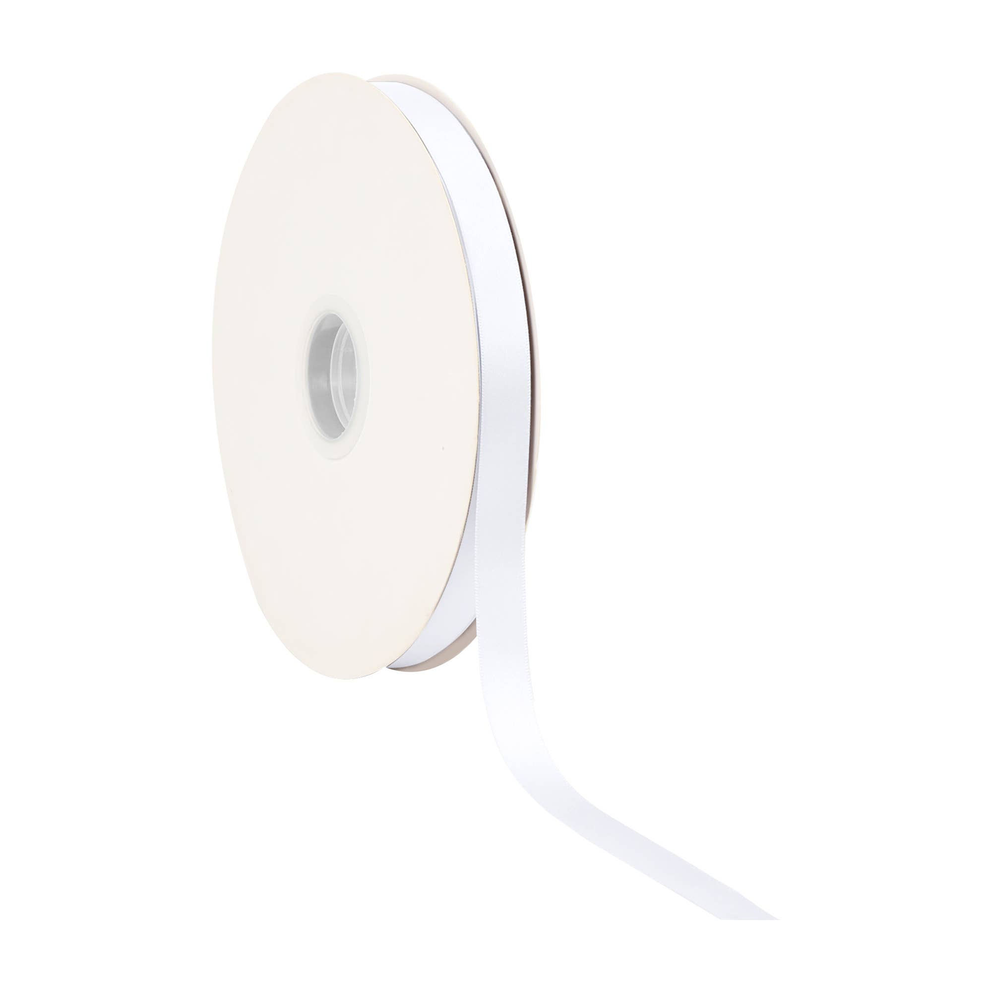 LA Ribbons Wholesale - Wholesale Ribbon - Gift Wrapping - Single Face Satin Ribbon | White (029)6
