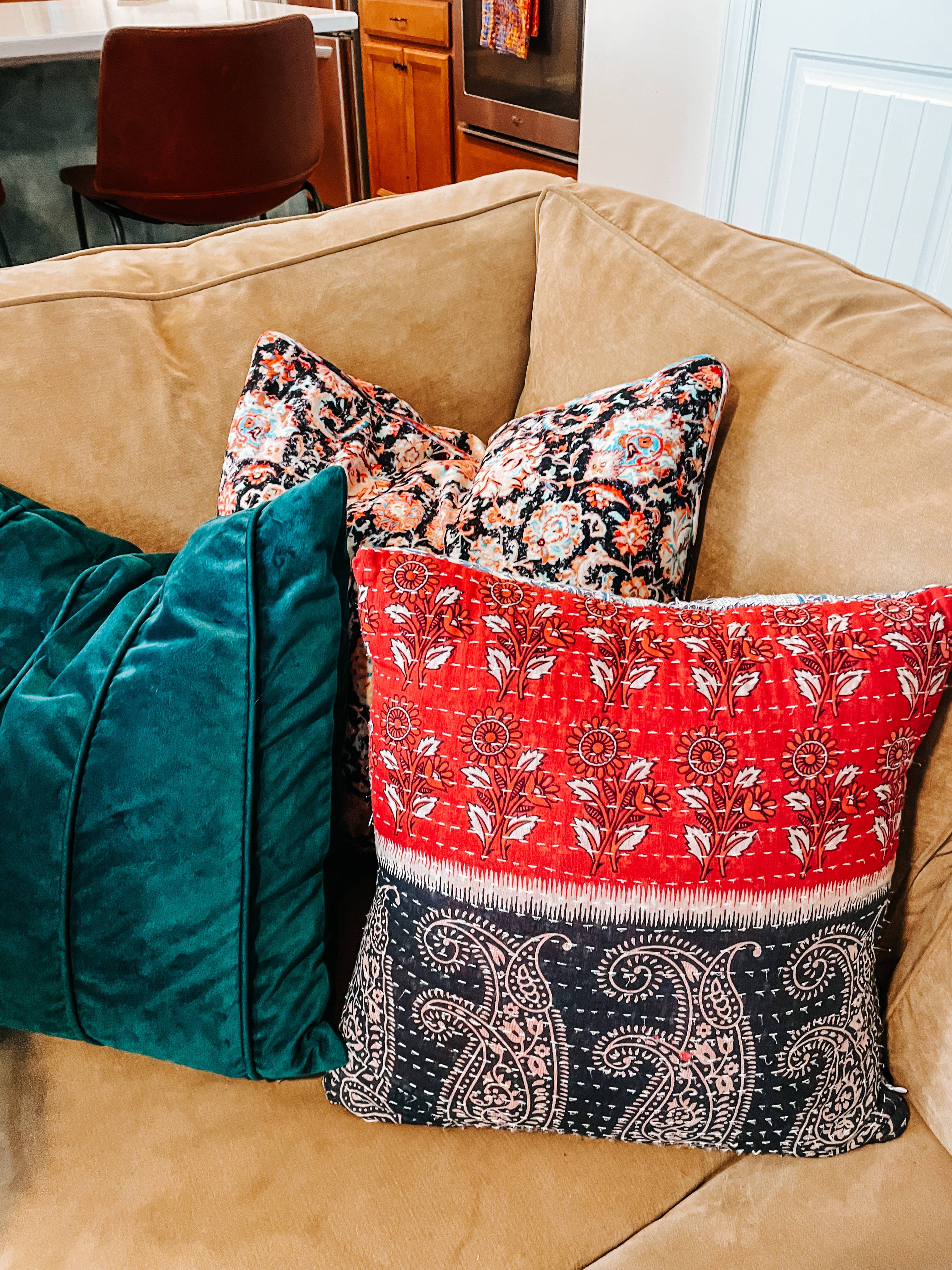 Asha Project – wholesale Prydnadskuddfodral – Kantha Kuddfodral2