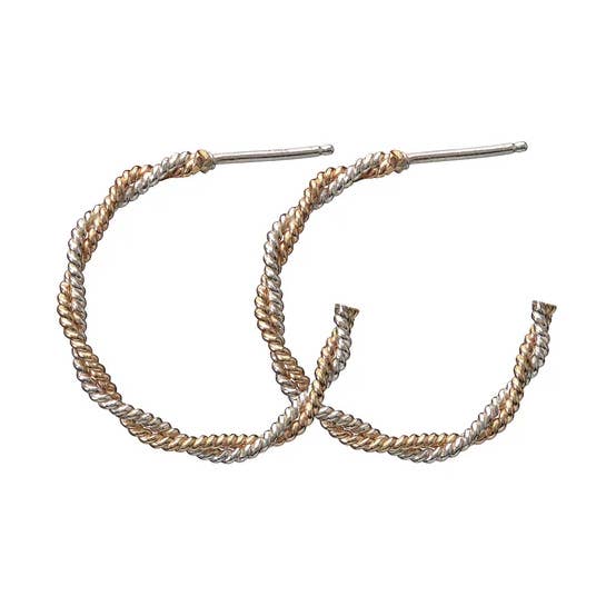 Dubbele Twist Hoepel - Klein voor wholesale door Kenda Kist Jewelry