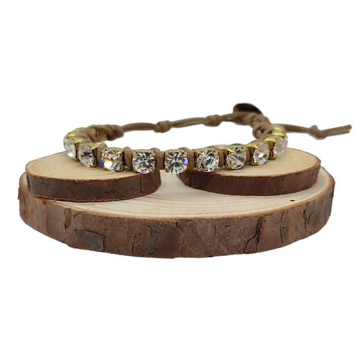 Kristallkedjearmband Stora - Kristall för wholesale av QUÉ MÁS JEWELS