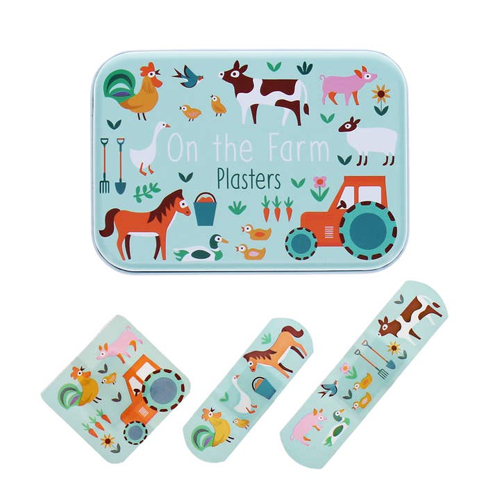 Children's plasters in a tin (30 pcs) - Farmyard and other Purchase wholesale plaster. Free returns & net 60 terms on Faire trending on Faire.