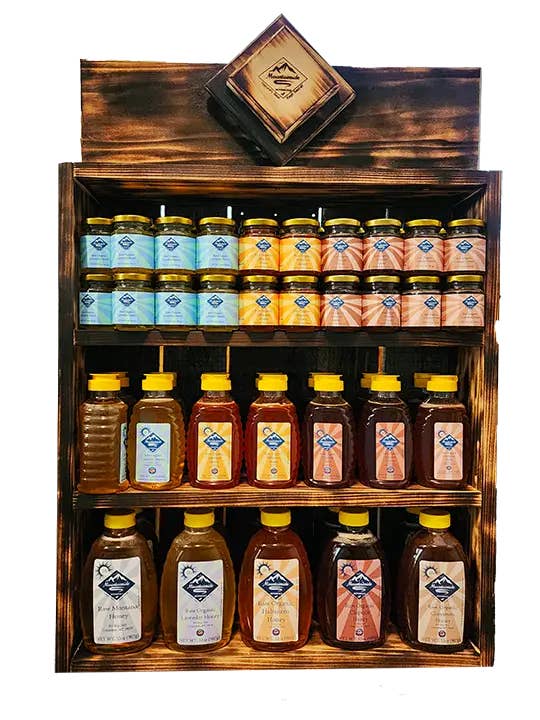 Handmade Display - Completely Filled With All Sizes for wholesale by Mountainside Botanicals