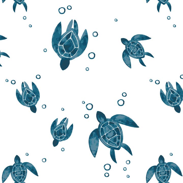 Bebe au Lait - Wholesale Bandana Bib - Sea Turtle Oh-So-Soft Muslin Bandana Bib