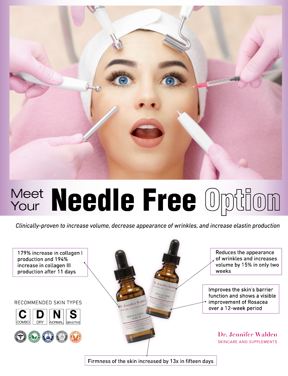 Dr. Jennifer Walden Skincare & Supplements - Vente Concentré/sérum pour le visage - SÉRUM SANS AIGUILLE4