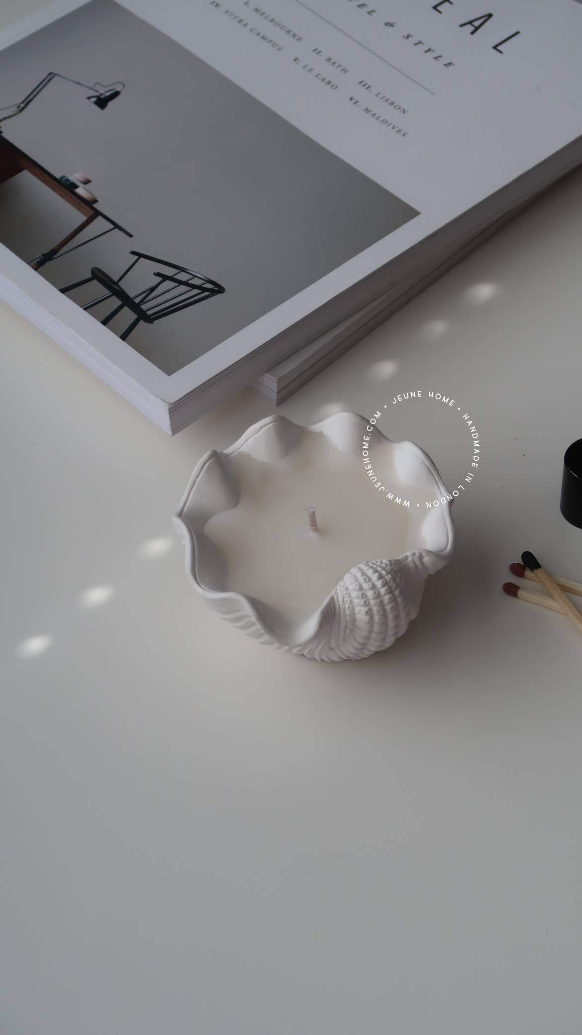Jeune Home - Wholesale Jar/Filled Candle - Mini clam shell - custom scented candle | Summer candle 6