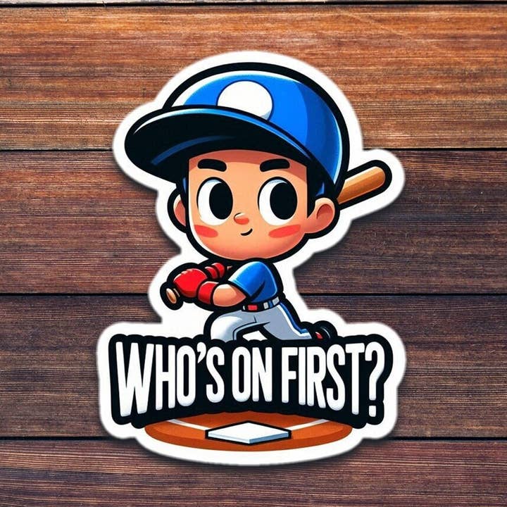 Cartoon Baseball Player - Wholesale Die Cut Vinyl Sticker for wholesale by ADH Stickers