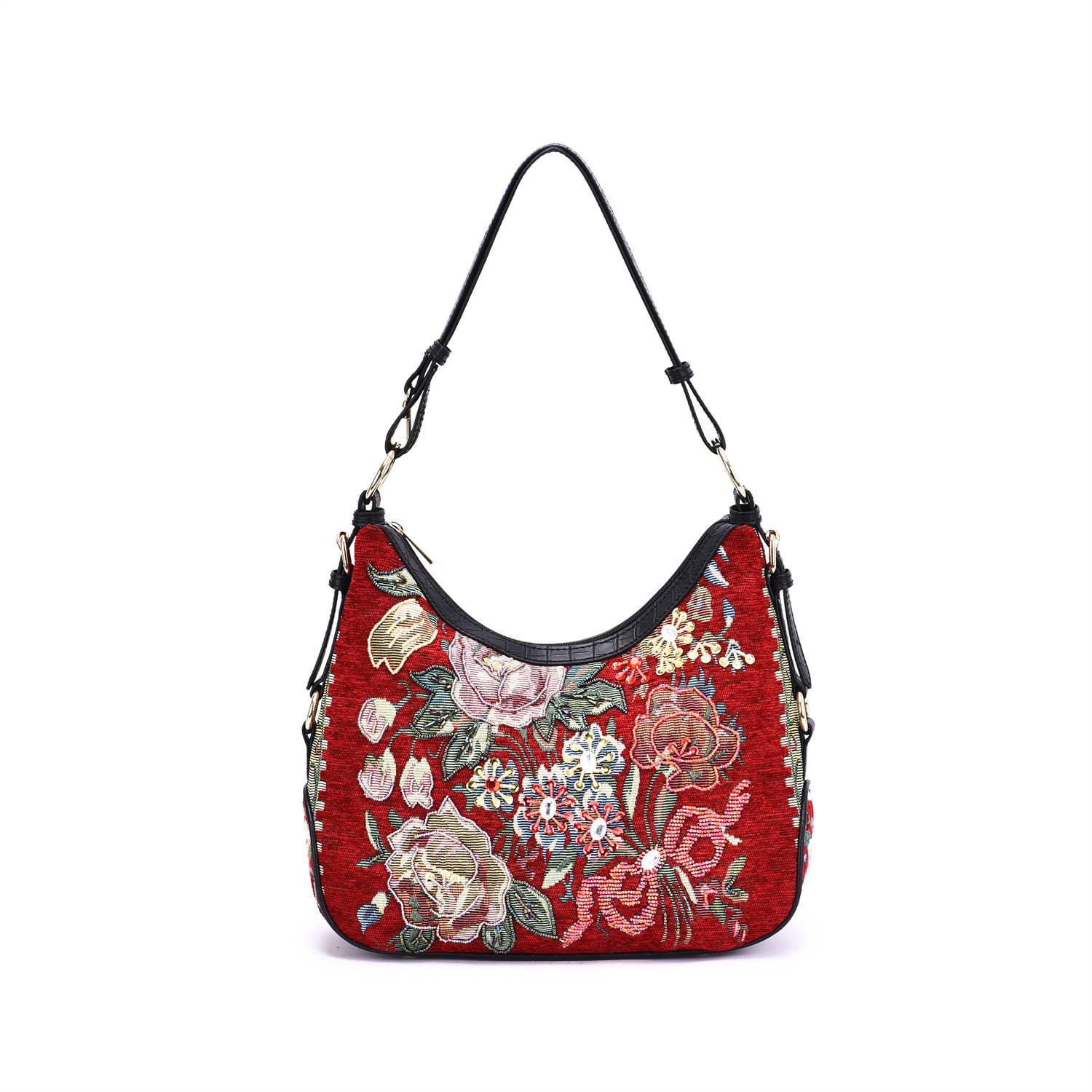 Mellow World - Wholesale Shoulder Bag - Women's - Flower Shop Hand Beaded Hobo Bag6