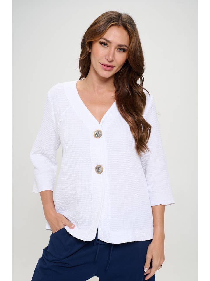 Focus Fashion - Wholesale Jacket - Women's - Feather Waffle Jacket-Style C686