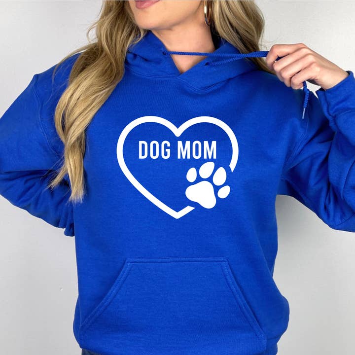 Sudadera con capucha Dog Mom con estampado de patas - Bonita sudadera para amantes de los perros para venta al por mayor de Woofingtons & Company