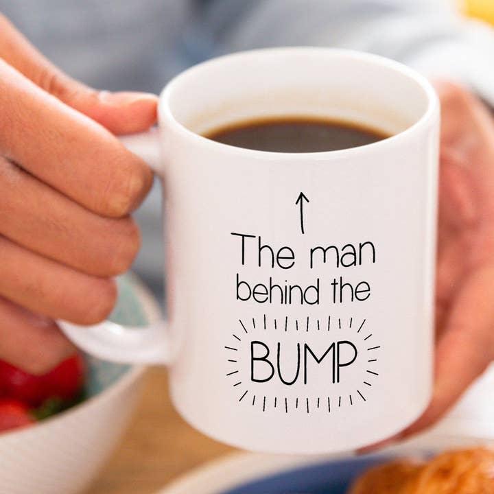Man Behind The Bump Mug for wholesale by Ellie Ellie LTD