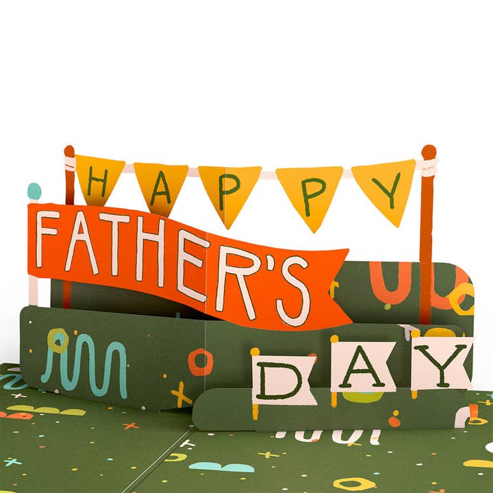 Lovepop Cards - Wholesale Everyday Greeting Card - Happy Father's Day Banner 5x7" Pop-Up Card