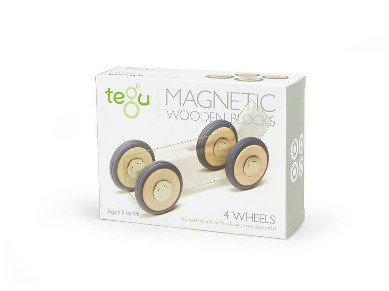Tegu - Wholesale Wood Toy - Kids - Wheels Four Pack1