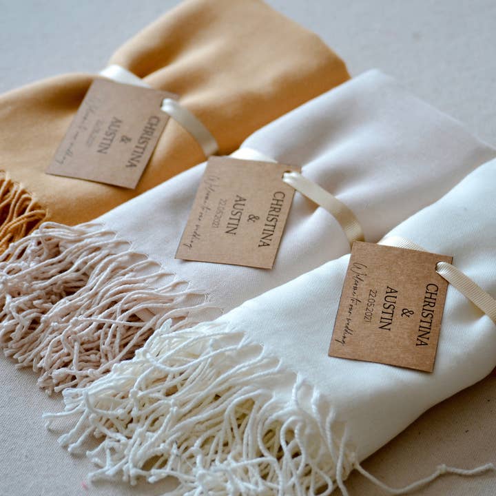 Uniq Favors - Wholesale Scarf - Women's - Pashmina Shawl Wedding, Bridal Shower Favor, Bulk Scarves