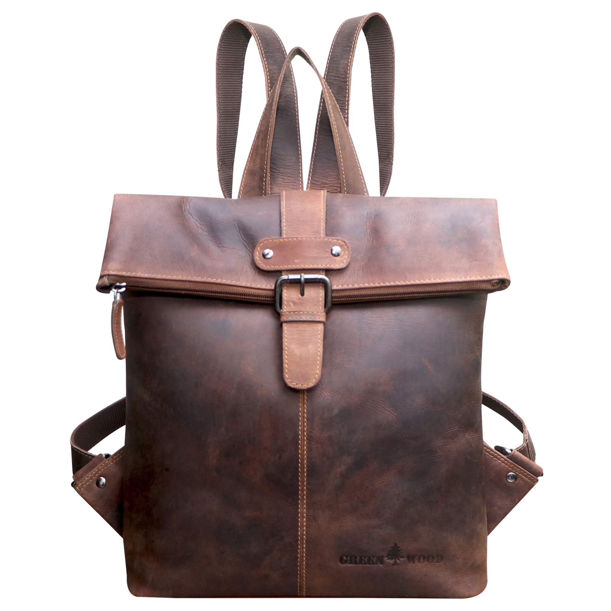 Greenwood – Engroshandel Rygsæk - Dame – Sandy Lille Rygsæk med Rullelukning Pige Læderrygsæk Dame Moderne13