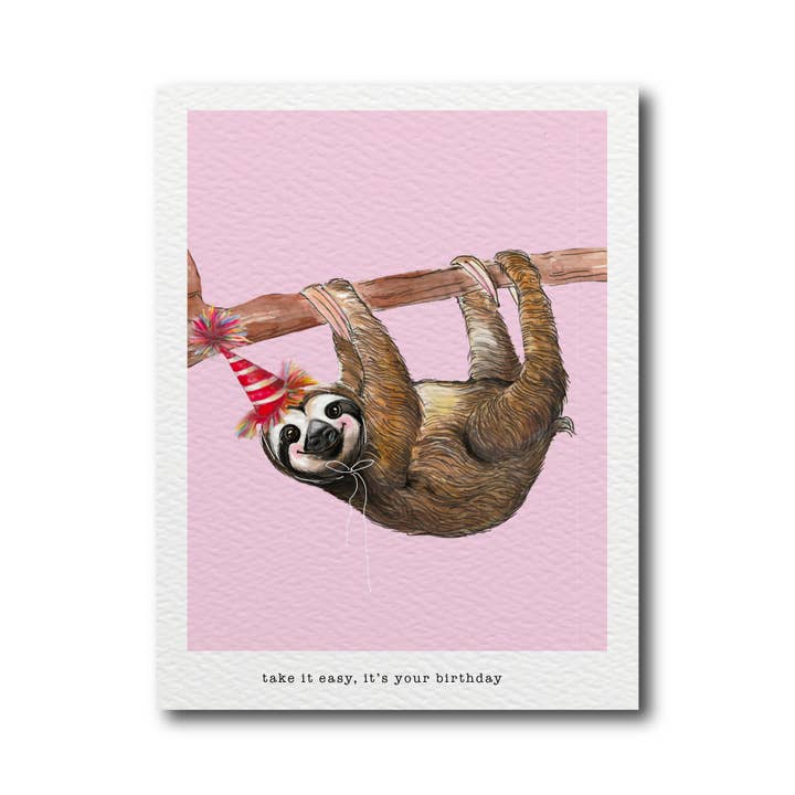 Take It Easy, Sloth Bday for wholesale by CARDS BY ALLIE