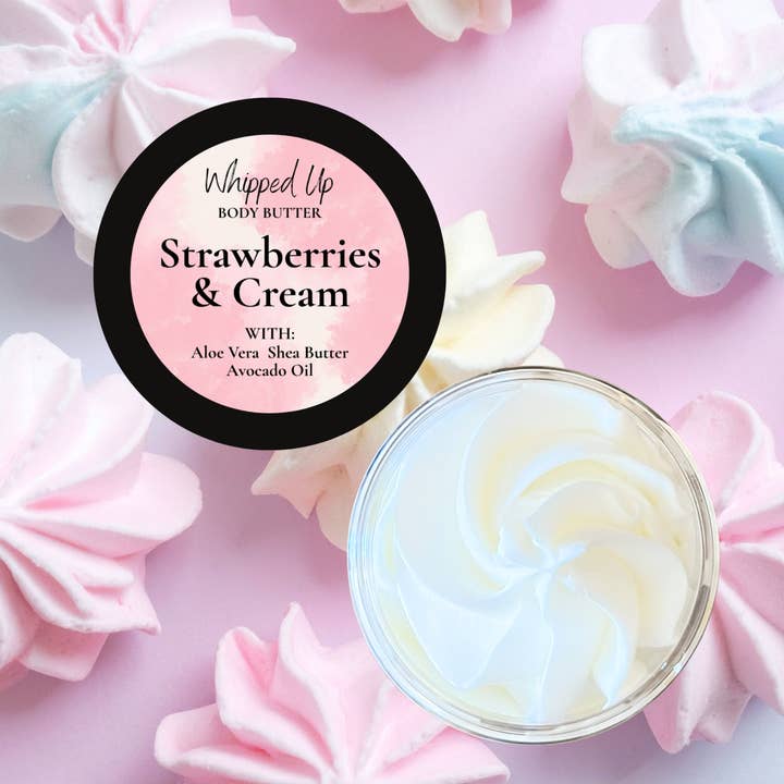 Whipped Up Bath and Body Co - Wholesale Body Balm/Butter - Strawberries & Cream Body Butter1
