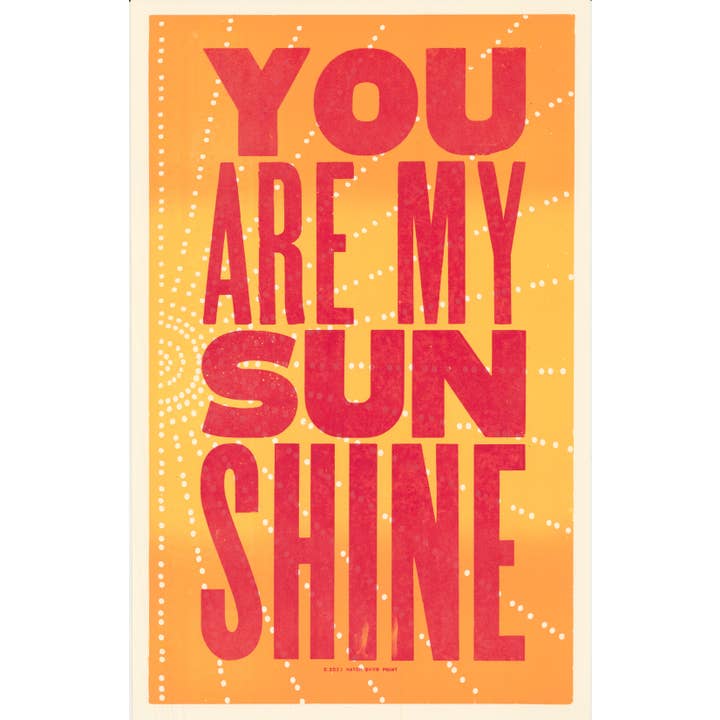Hatch Show Print - Wholesale Poster - You Are My Sunshine Poster