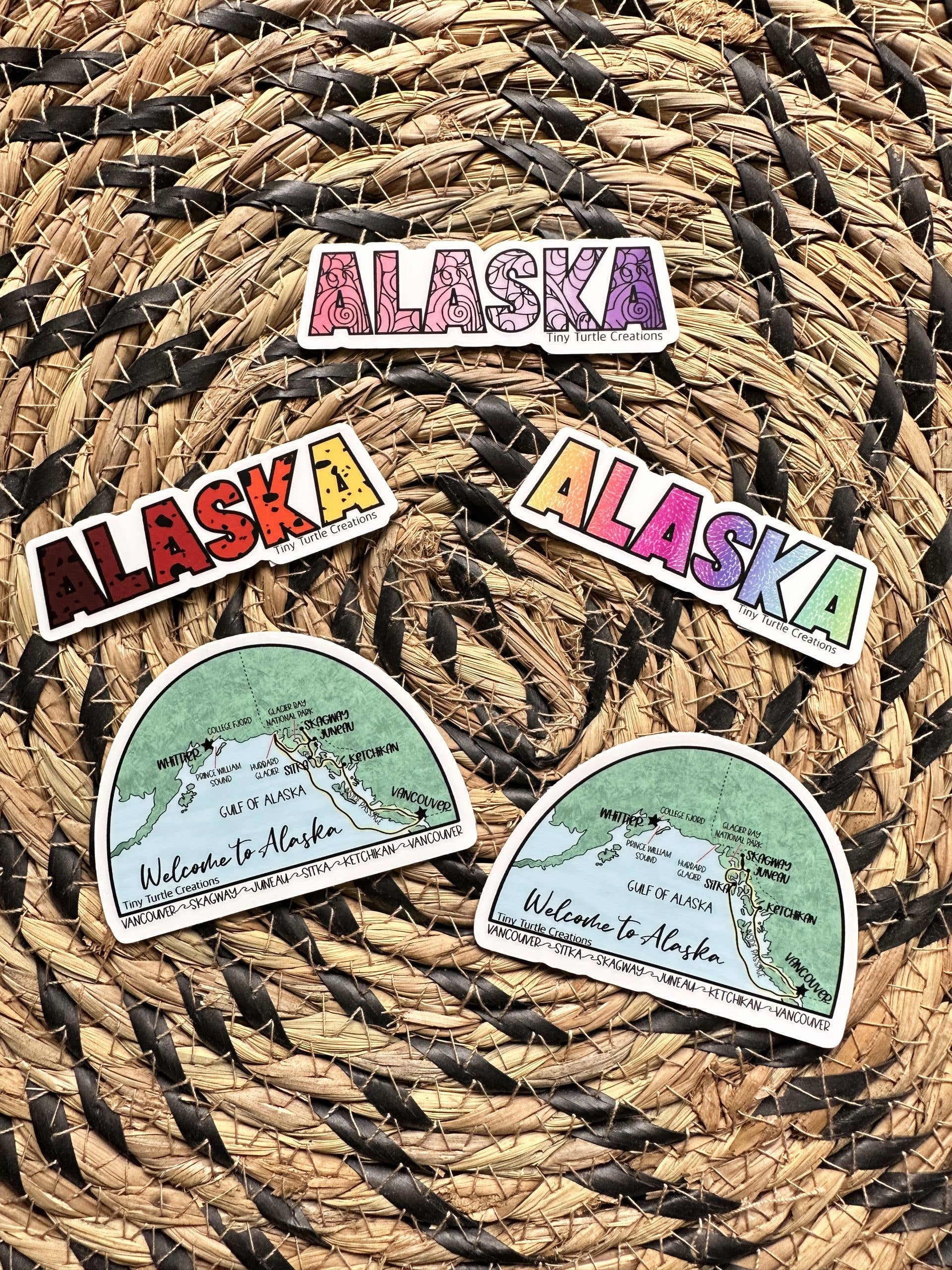 Tiny Turtle Creations - Wholesale Sticker - Alaska Sticker - Rainbow2