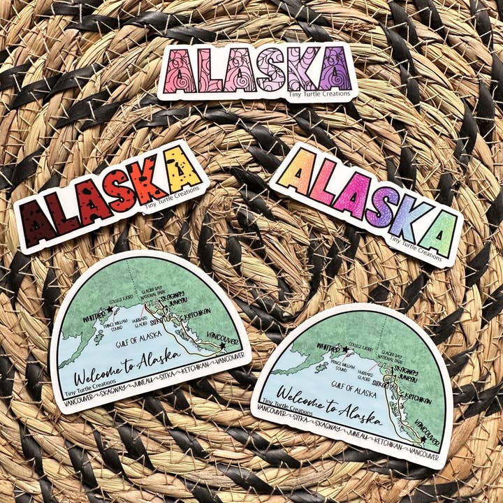 Tiny Turtle Creations - Wholesale Sticker - Alaska Sticker - Rainbow2