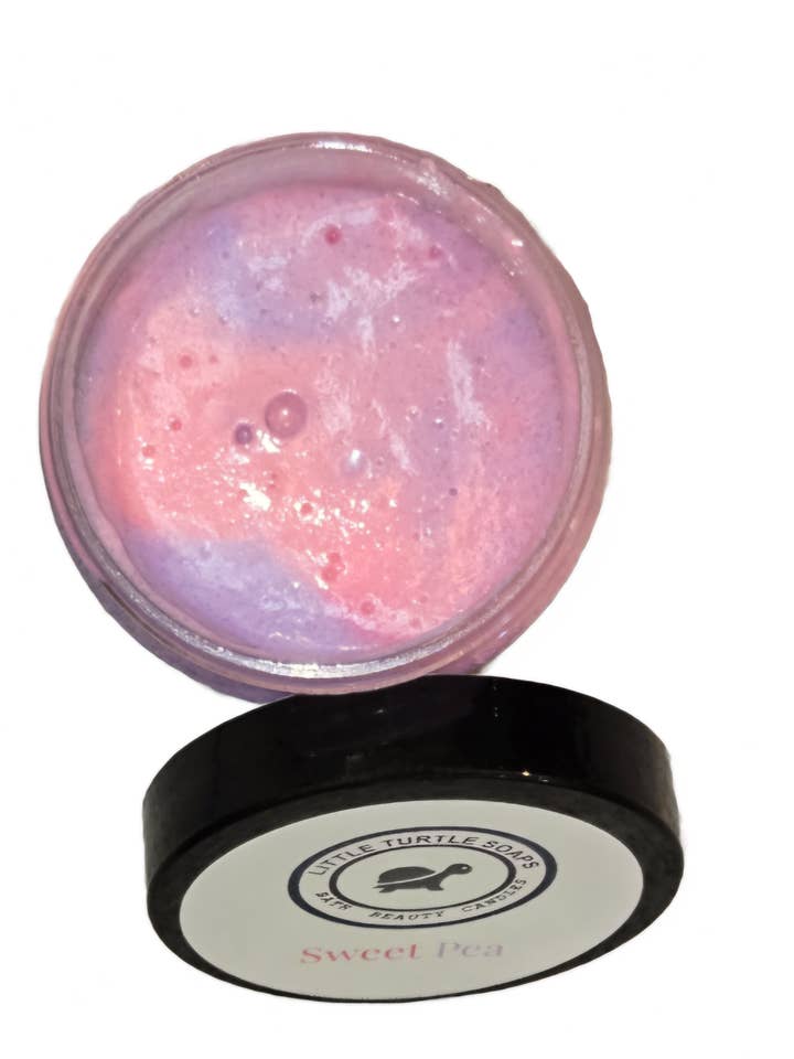 Sweet Pea Goats Milk Whipped Sugar Scrub for wholesale by Little Turtle Soaps