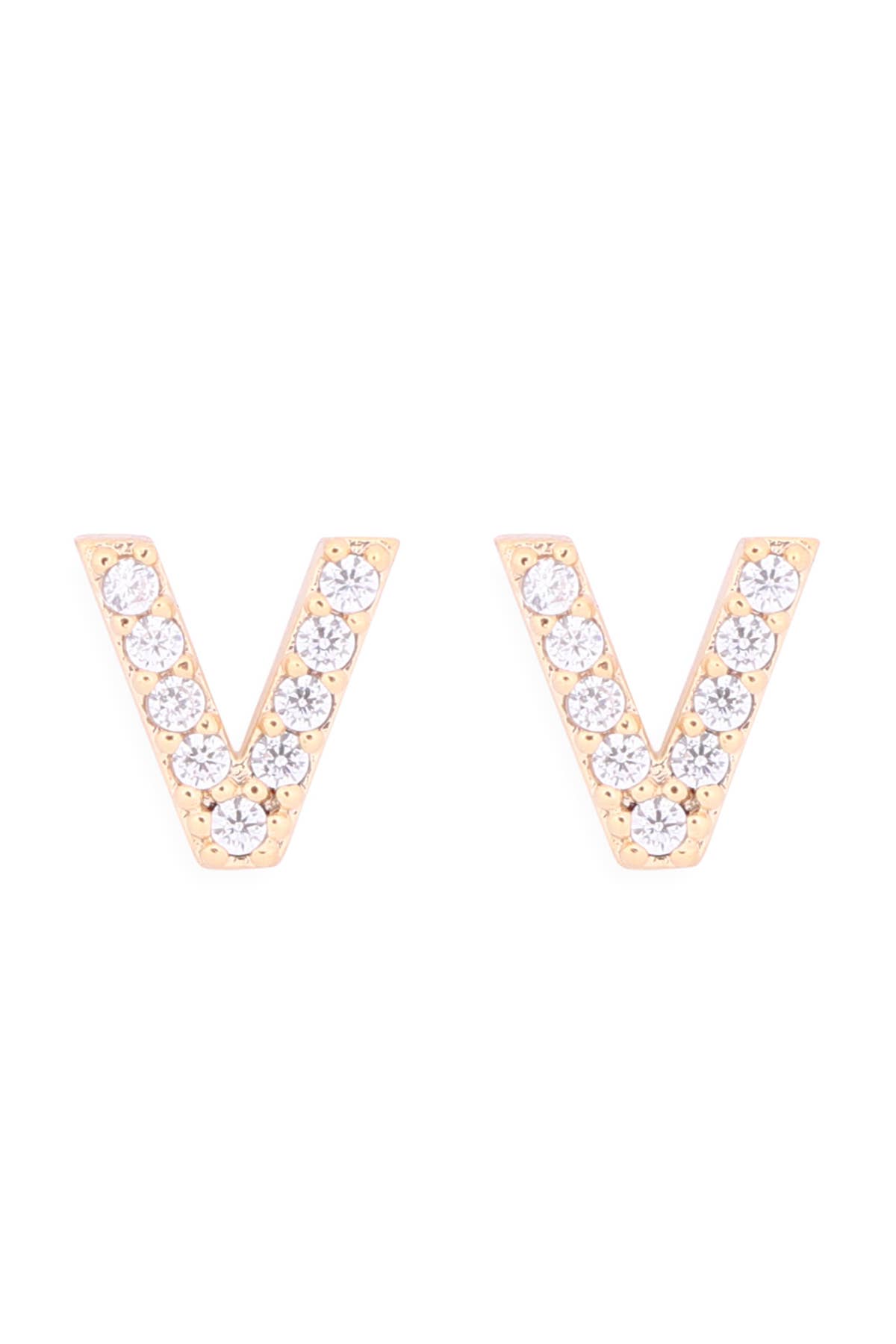 MYS Wholesale Inc - Wholesale Stud/Post Earrings - Cubic Zirconia Initial Earrings35