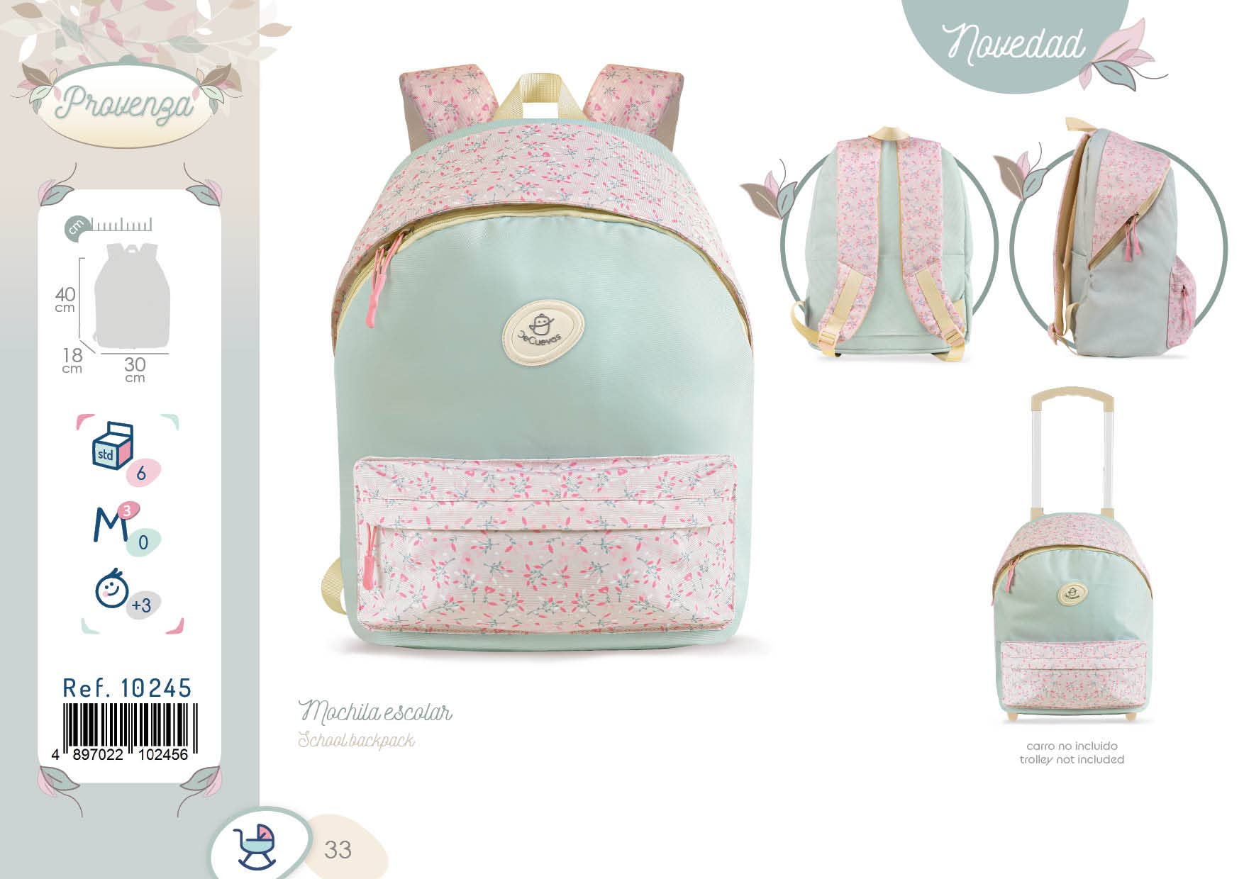 DeCuevas Toys - Wholesale Backpack - Kids - 10245 PROVENZA school backpack3