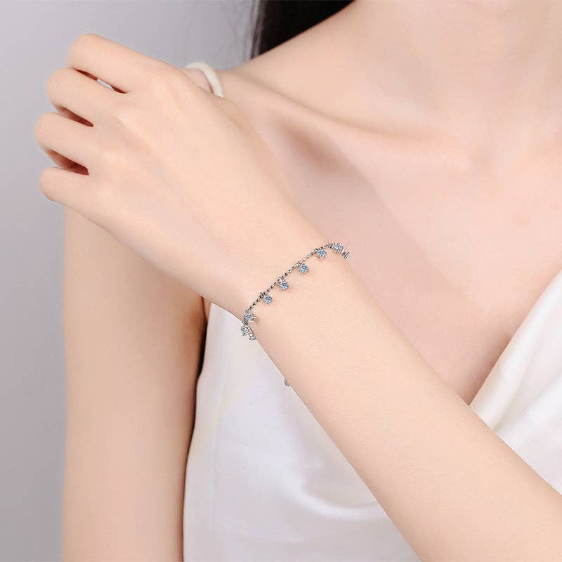 Perimade & Co. LLC - Vendita all'ingrosso Braccialetto con ciondolo/pendente - Bracciale pendente galleggiante in moissanite in argento Sterling 9251