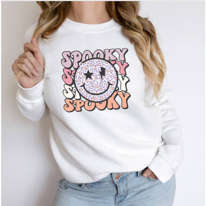 Pre Order Happy Spooky Halloween Sweatshirt. for wholesale by The Intentional Shop