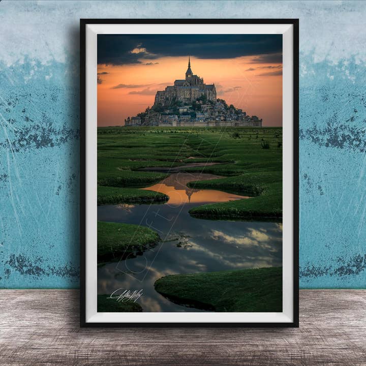 Mont Saint-Michel Print | Sunset Reflection for wholesale by Clifton Haley Photography