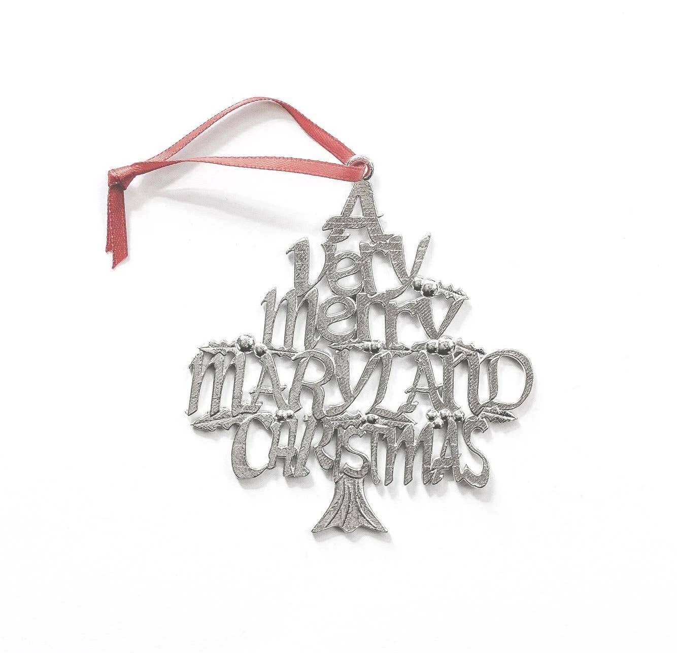 House of Morgan Pewter - Wholesale Ornament - Merry Maryland Christmas Ornament - Maryland Gifts1