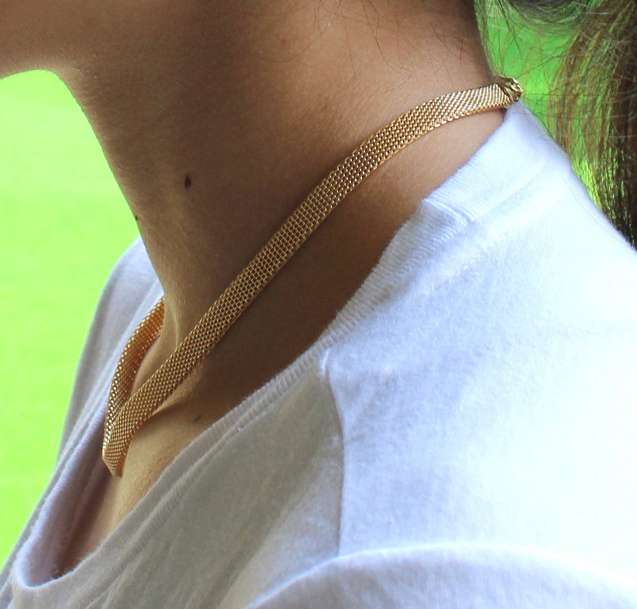 Vivian Grace Jewelry - Wholesale Link & Chain Necklace - The Sahara Mesh Chain- 16”2